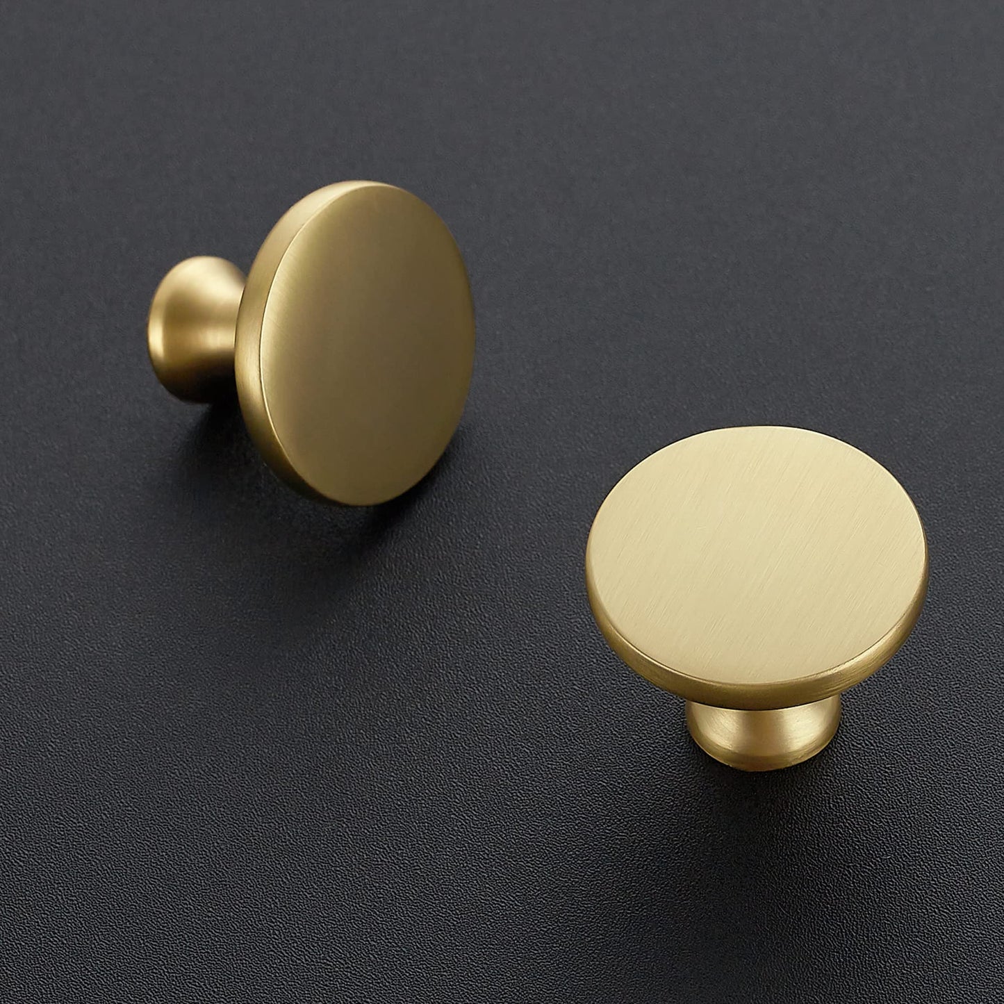 Ravinte 30 Pack Solid Knobs Kitchen Cabinet Knobs Round Knobs Dresser Drawer Knobs Gold Cabinet Hardware Round Cabinet Door Knobs Drawer Knobs Brushed Brass Drawer Pulls