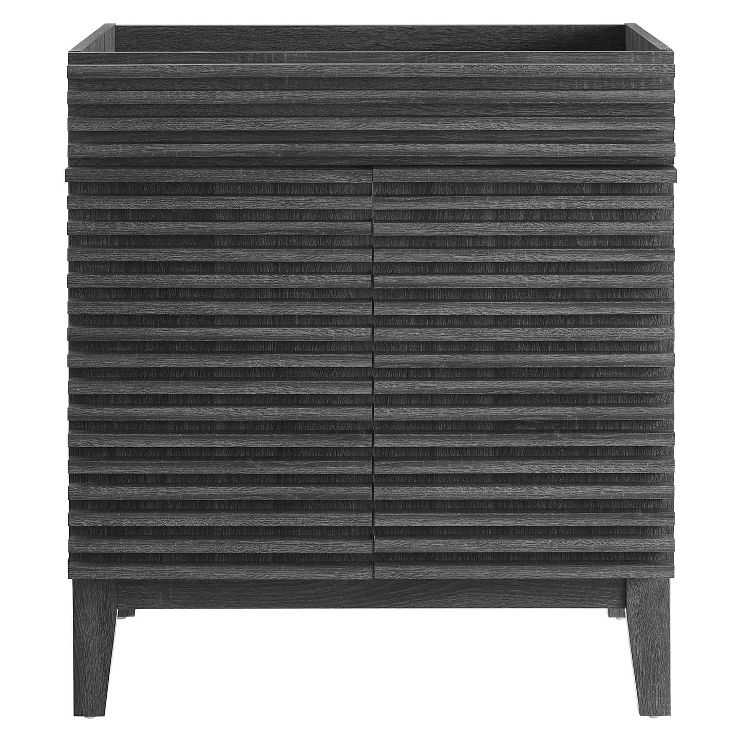 Modway Render 48" Double Sink Bathroom Vanity Cabinet in Walnut White