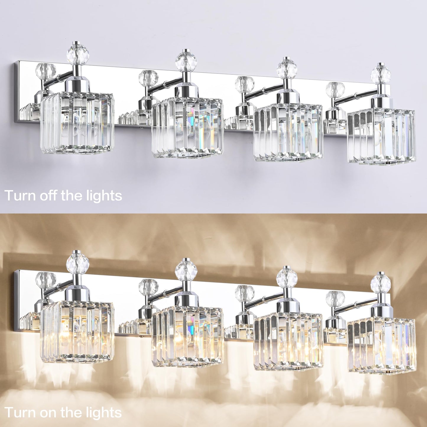 PRESDE Black Gold Crystal Bathroom Vanity Lights Fixtures Over Mirror Modern 3 Light Bath Wall Lighting
